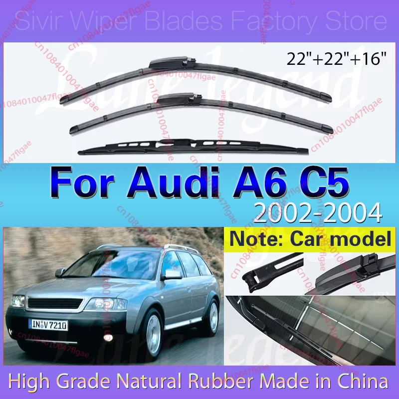 Car Front Rear Wiper Blades For Audi A6 C5 2002 2003 2004 Windshield Windscreen Window Rain Brush 22"+22"+16" Car Accessories
Car Front Rear Wiper Blades For Audi A6 C5 2002 2003 2004 Windshield Windscreen Window Rain Brush 22"+22"+16" Car Accessories