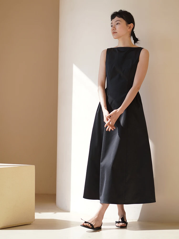 Elegant Miss Ha Chi Ballet Style One Shoulder Little Black Dress Slimming Waist Cinched Summer City Commute A-Line Skirt
Elegant Miss Ha Chi Ballet Style One Shoulder Little Black Dress Slimming Waist Cinched Summer City Commute A-Line Skirt