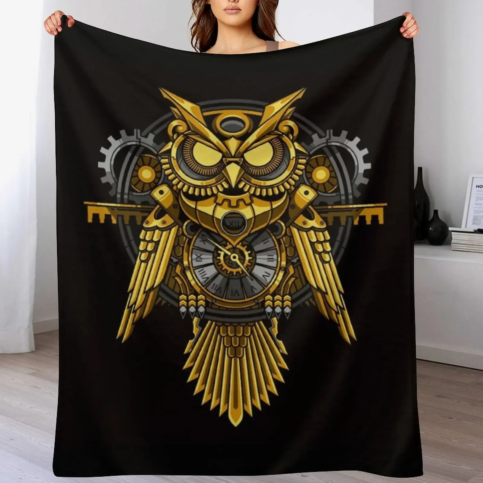 Owl steampunk Gold Throw Blanket Flannel Fleece Soft Warm Throw Blanket
Owl steampunk Gold Throw Blanket Flannel Fleece Soft Warm Throw Blanket