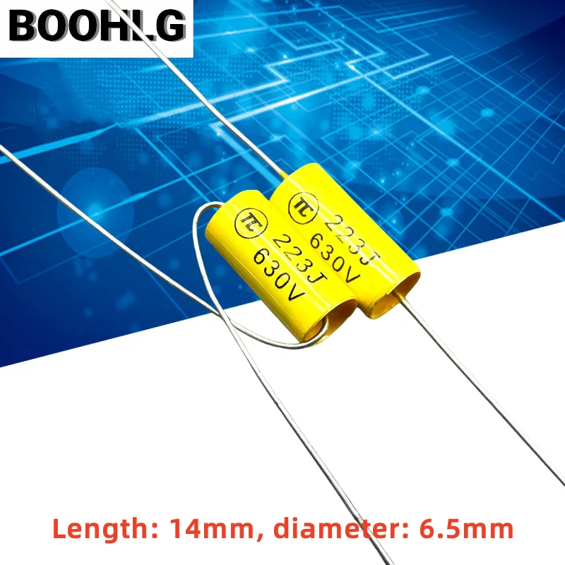 10PCS CBB MKP 223 22nf 0.022uf 630v 2J Axial audio coupled poleless film capacitor
10PCS CBB MKP 223 22nf 0.022uf 630v 2J Axial audio coupled poleless film capacitor