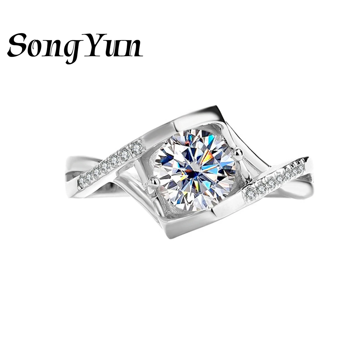 SongYun Brand Jewelry 925 Sterling Silver Ring D Color VVS1 Level Moissanite Diamond Rings Band for Women Rhodium Plated Jewel
SongYun Brand Jewelry 925 Sterling Silver Ring D Color VVS1 Level Moissanite Diamond Rings Band for Women Rhodium Plated Jewel