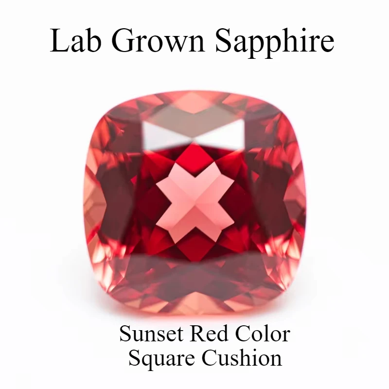Lab Grown Sapphire Sunset Red Color Square Cushion VVS1 Charms Beads Diy Jewelry Making Materials Selectable AGL Certificate
Lab Grown Sapphire Sunset Red Color Square Cushion VVS1 Charms Beads Diy Jewelry Making Materials Selectable AGL Certificate