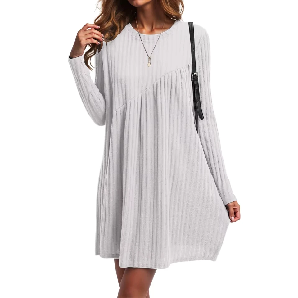 Womens Solid Round Neck Fashionable Dresses Comfortable Party Clubwaer Dresses Elegant Party Dresses For Women 2025
Womens Solid Round Neck Fashionable Dresses Comfortable Party Clubwaer Dresses Elegant Party Dresses For Women 2025
