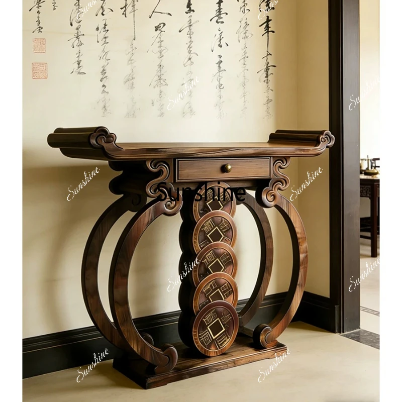 New Chinese-style table supply plan, living room entrance entrance cabinet, solid wood entrance table
New Chinese-style table supply plan, living room entrance entrance cabinet, solid wood entrance table