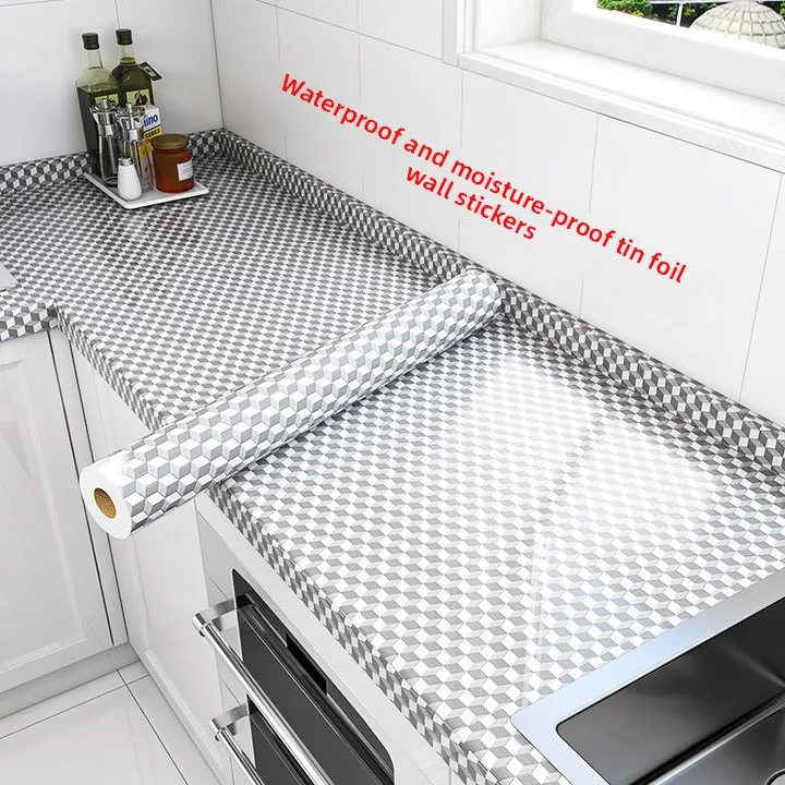 Modern Kitchen Oil-proof Self Adhesive Stickers Anti-fouling High-temperature Aluminum Foil gas stove Cabinet Contact Wallpaper
Modern Kitchen Oil-proof Self Adhesive Stickers Anti-fouling High-temperature Aluminum Foil gas stove Cabinet Contact Wallpaper