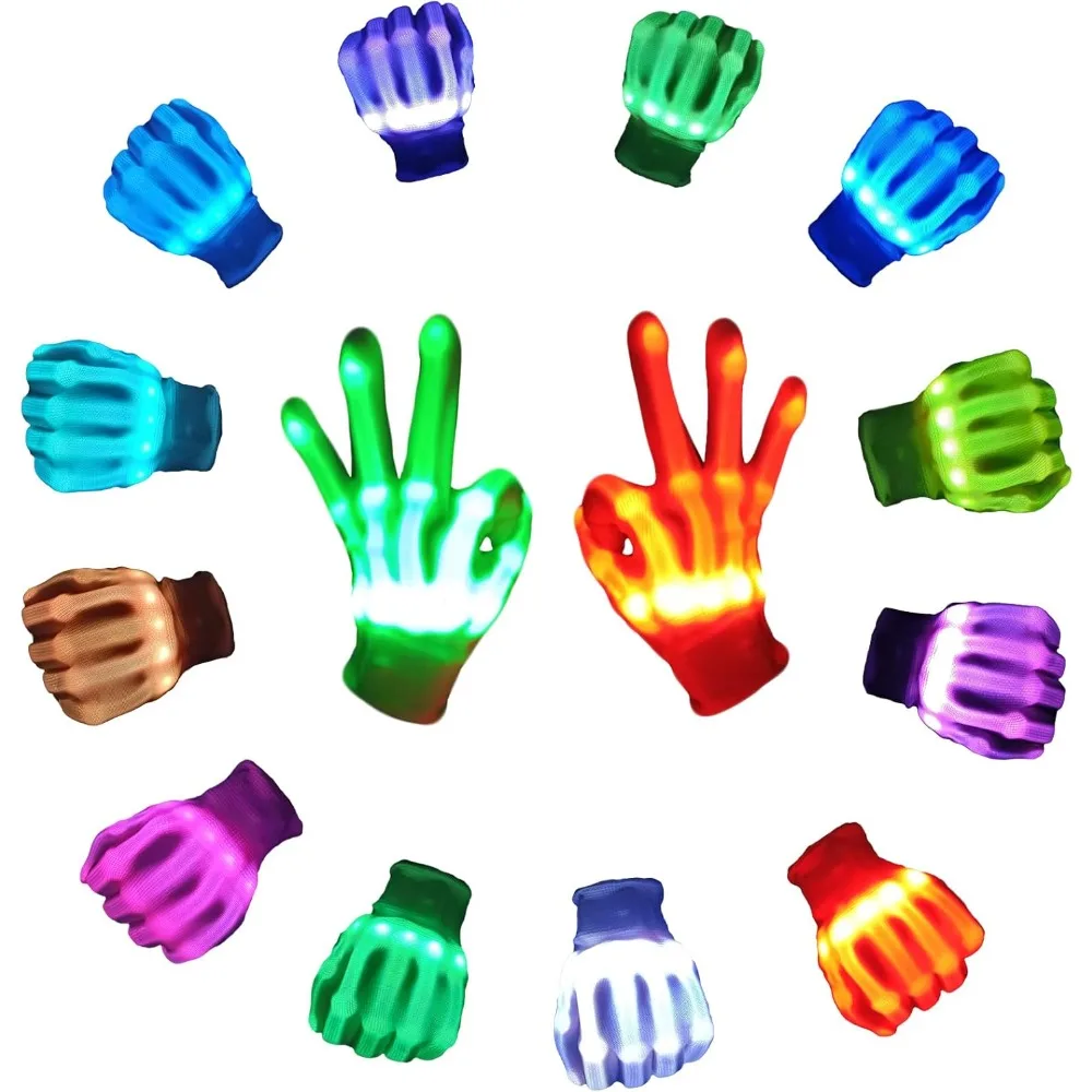 12 Color Led Light up Gloves Cool Finger Flashing Toys Gifts for Halloween Christmas Easter Birthday Parties(only 1 pair)
12 Color Led Light up Gloves Cool Finger Flashing Toys Gifts for Halloween Christmas Easter Birthday Parties(only 1 pair)