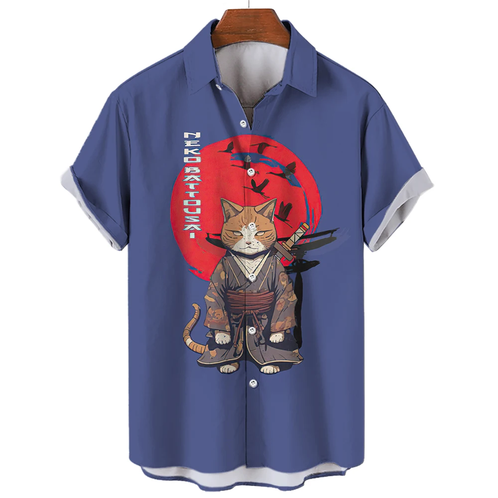 Мужские рубашки с изображением кота, рубашки с изображением меча, убийцы, воина, одежда для фитнеса и спортзала, Мужская одежда, мужская модная клетчатая блузка, гавайский дазн
Мужские рубашки с изображением кота, рубашки с изображением меча, убийцы, воина, одежда для фитнеса и спортзала, Мужская одежда, мужская модная клетчатая блузка, гавайский дазн
