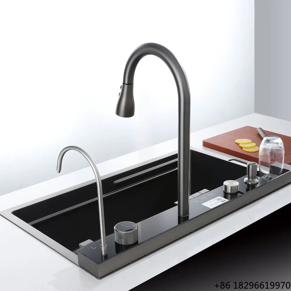 Kitchen Sink Intelligent Multifunctional Modern Kitchen Sink Stainless Steel Waterfall Kitchen Sink
Kitchen Sink Intelligent Multifunctional Modern Kitchen Sink Stainless Steel Waterfall Kitchen Sink