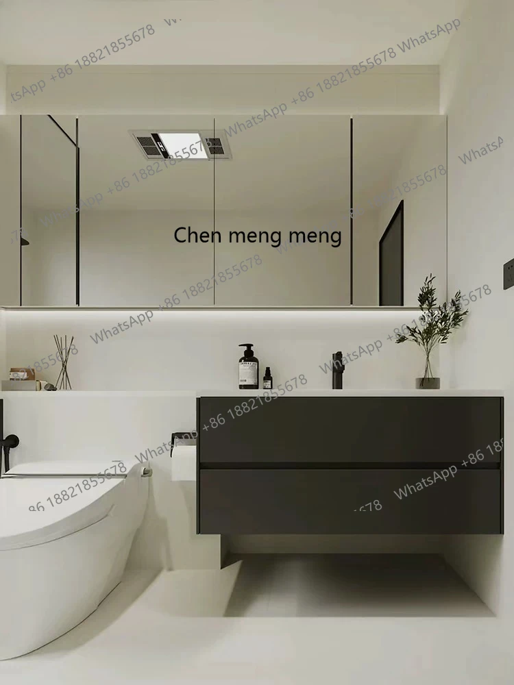 Simple modern bathroom cabinet, integrated basin toilet extension bathroom cabinet, washstand
Simple modern bathroom cabinet, integrated basin toilet extension bathroom cabinet, washstand