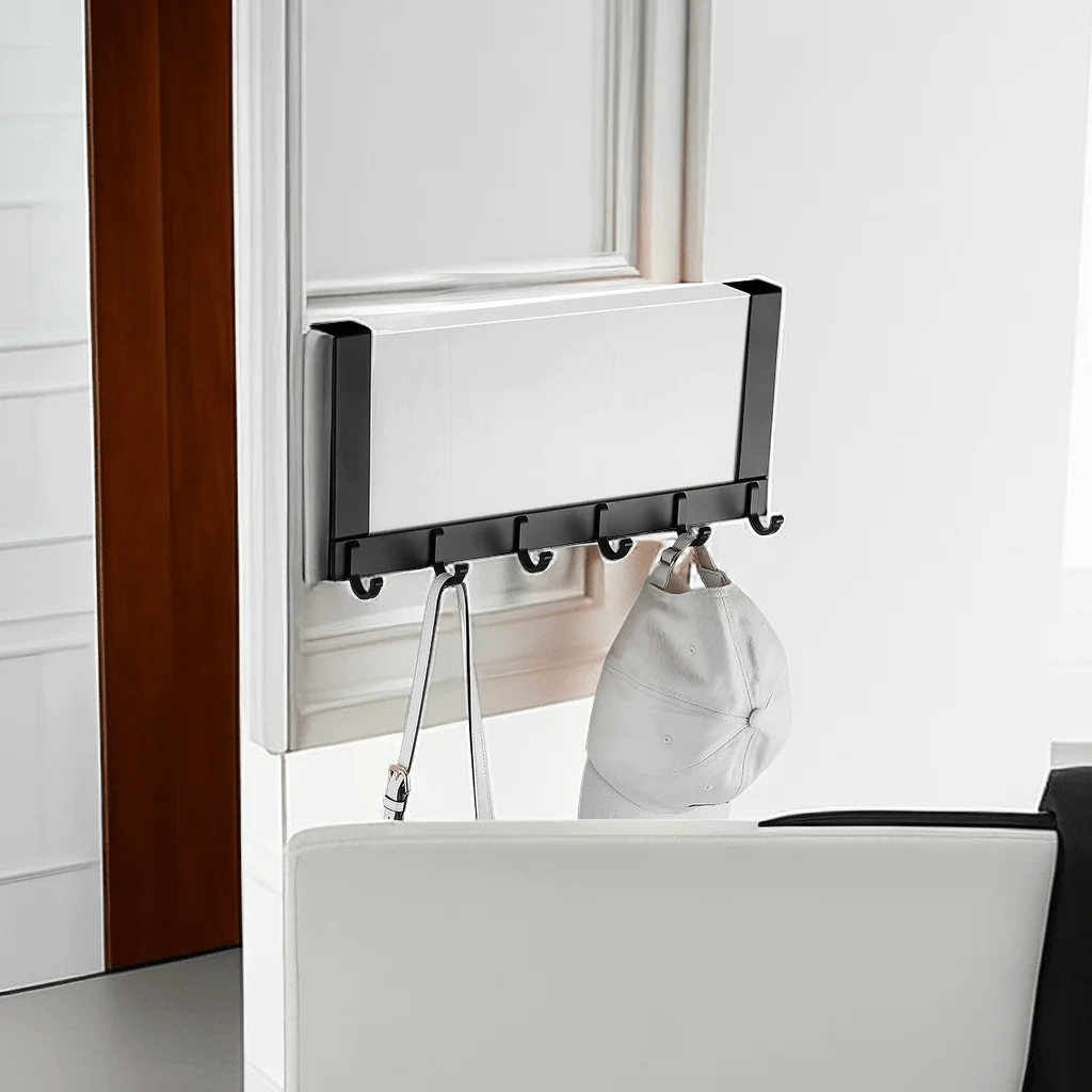 Towel Rack With 6 Door For Hanging, Door Hanger Hook Towel Hanger For Towels, Clothes, Back Of Bathroom, Bedroom, Bathroom, Kit
Towel Rack With 6 Door For Hanging, Door Hanger Hook Towel Hanger For Towels, Clothes, Back Of Bathroom, Bedroom, Bathroom, Kit