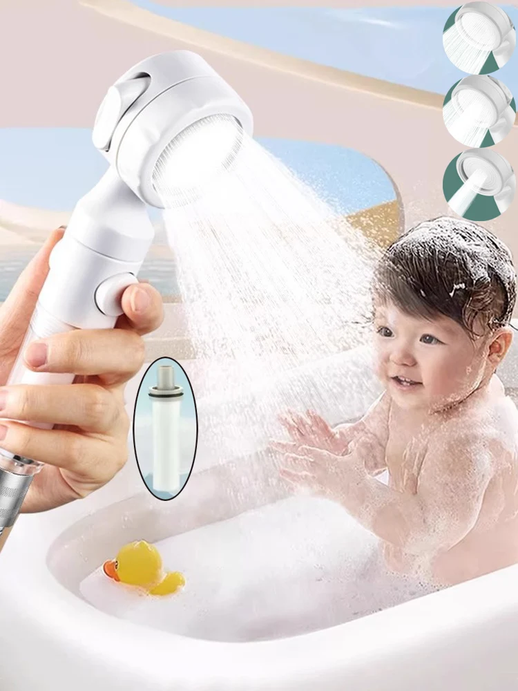 Mini Portable Shower Head for Baby Travel Business 3 Modes High Pressure Spray Nozzles Filter Water Care Skin Bathroom Shower
Mini Portable Shower Head for Baby Travel Business 3 Modes High Pressure Spray Nozzles Filter Water Care Skin Bathroom Shower