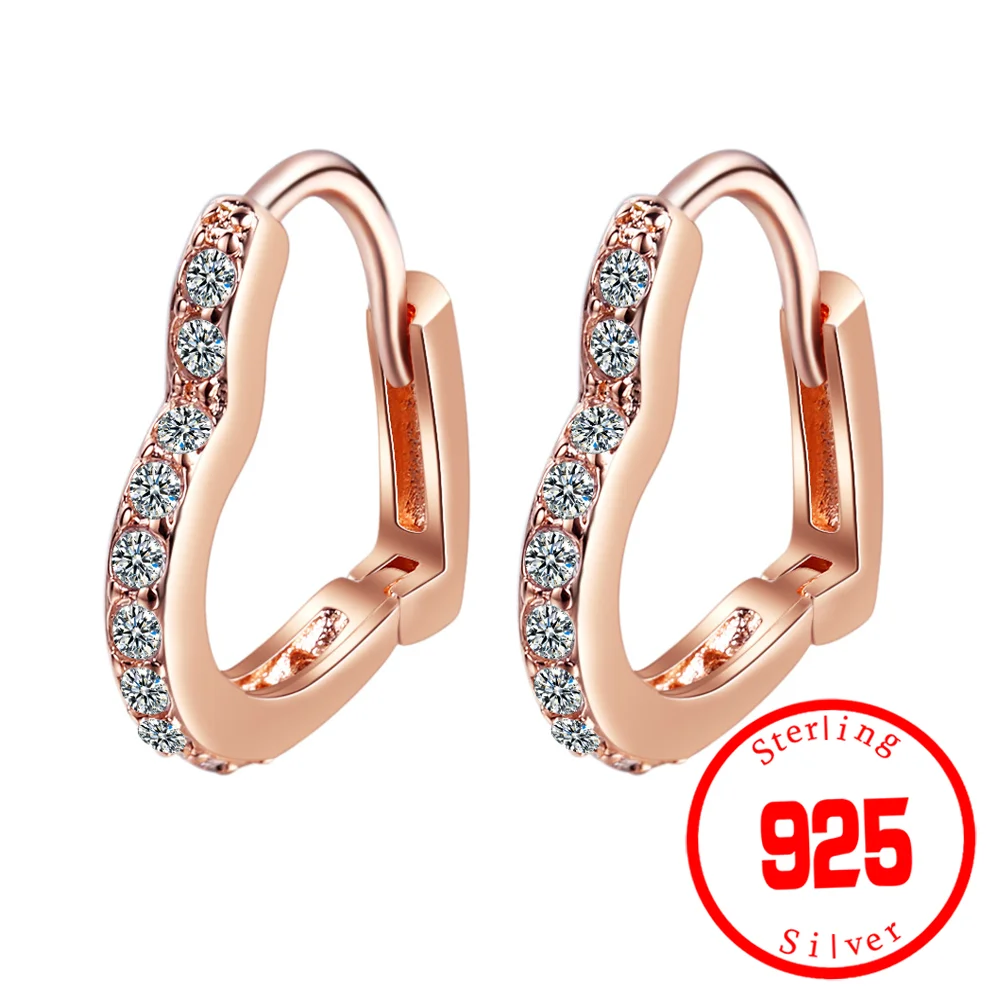 Female Heart shaped Ear Drops Silver 925 Jewelry Earrings for Women Rose Gold Graceful Engagement Accessory
Female Heart shaped Ear Drops Silver 925 Jewelry Earrings for Women Rose Gold Graceful Engagement Accessory