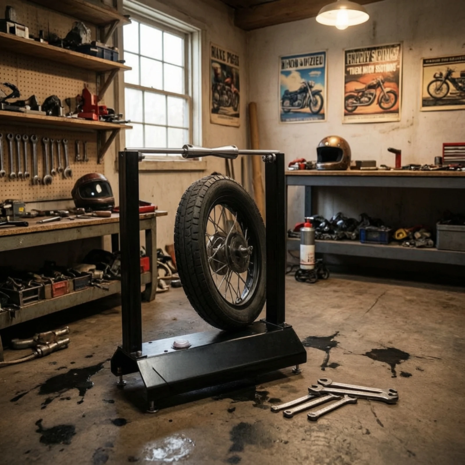 Motorcycle Tire Balancing Stand Metal Frame Motorcycle Wheel Balancing Stand Garage Equipment Black
Motorcycle Tire Balancing Stand Metal Frame Motorcycle Wheel Balancing Stand Garage Equipment Black