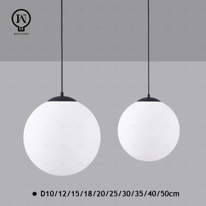 Spherical white glass chandelier, suitable for decorating dining rooms, bars, bedrooms, and study rooms
Spherical white glass chandelier, suitable for decorating dining rooms, bars, bedrooms, and study rooms