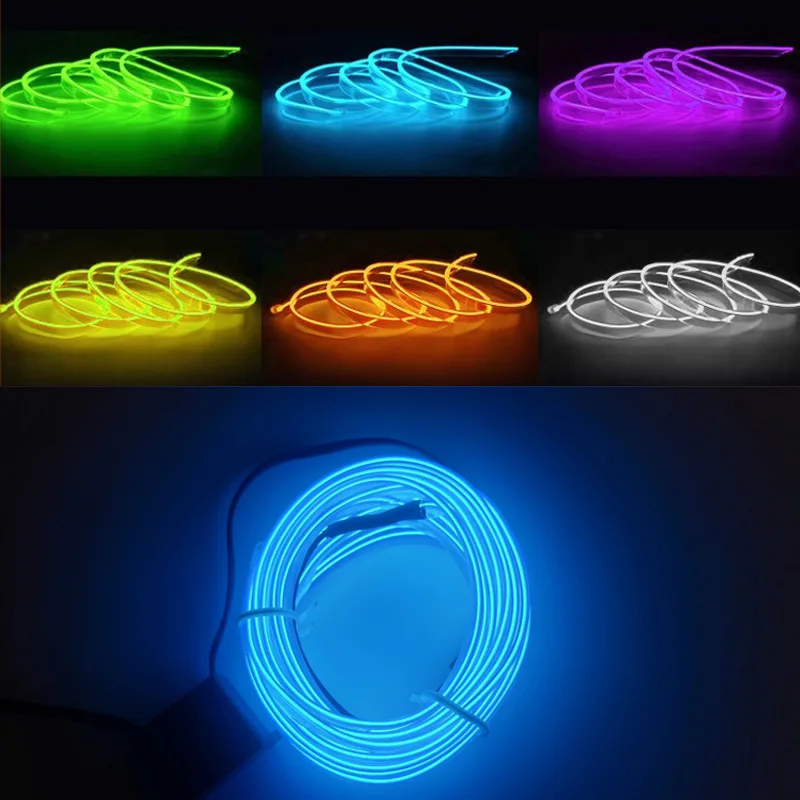 5m Car Interior Atmosphere Lighting LED Strip 5V DIY Flexible EL Cold Light Line Tube With USB Auto Decoration Ambient Lamp
5m Car Interior Atmosphere Lighting LED Strip 5V DIY Flexible EL Cold Light Line Tube With USB Auto Decoration Ambient Lamp