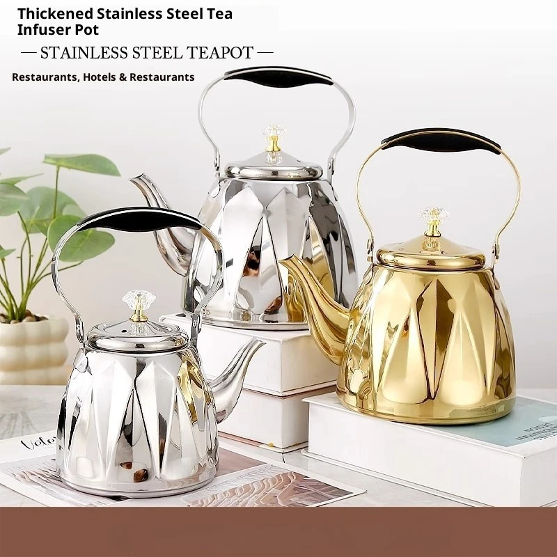 Stainless Steel Tea Pot with Lid for Home Use Thickened Multi-Functional Flower Tea Pot Water Boiler
Stainless Steel Tea Pot with Lid for Home Use Thickened Multi-Functional Flower Tea Pot Water Boiler