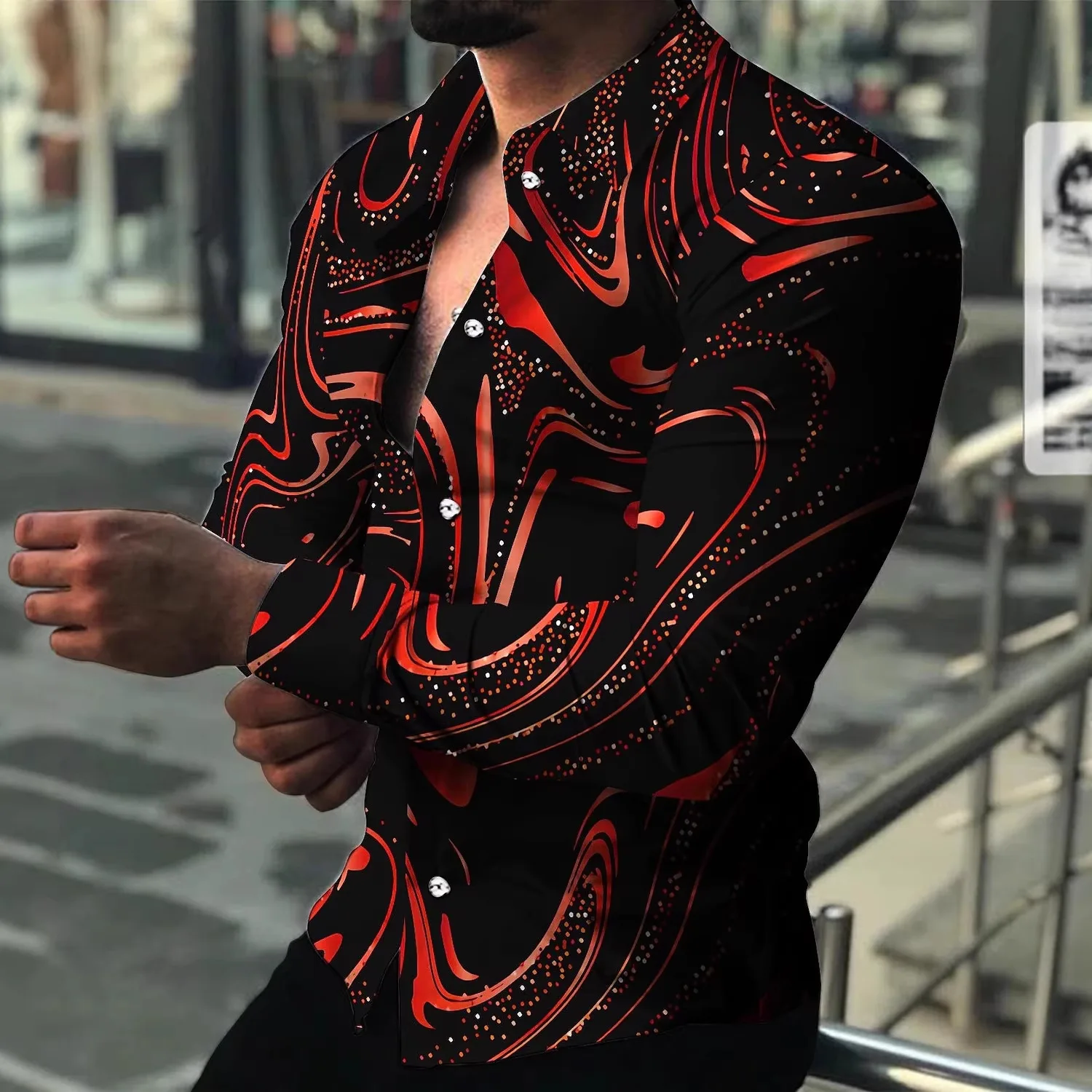 Men's Printed Long-sleeved Shirt Casual Cardigan Button 5XL High Elastic Lapel Slim Fit
Men's Printed Long-sleeved Shirt Casual Cardigan Button 5XL High Elastic Lapel Slim Fit