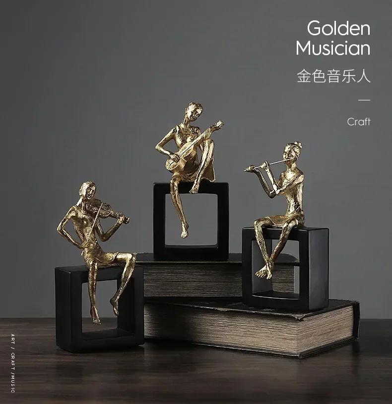 Creative European-style Musician Home Living Room Decoration Resin Crafts Ornaments Blow-pull Singing Ornaments Home Decoration
Creative European-style Musician Home Living Room Decoration Resin Crafts Ornaments Blow-pull Singing Ornaments Home Decoration