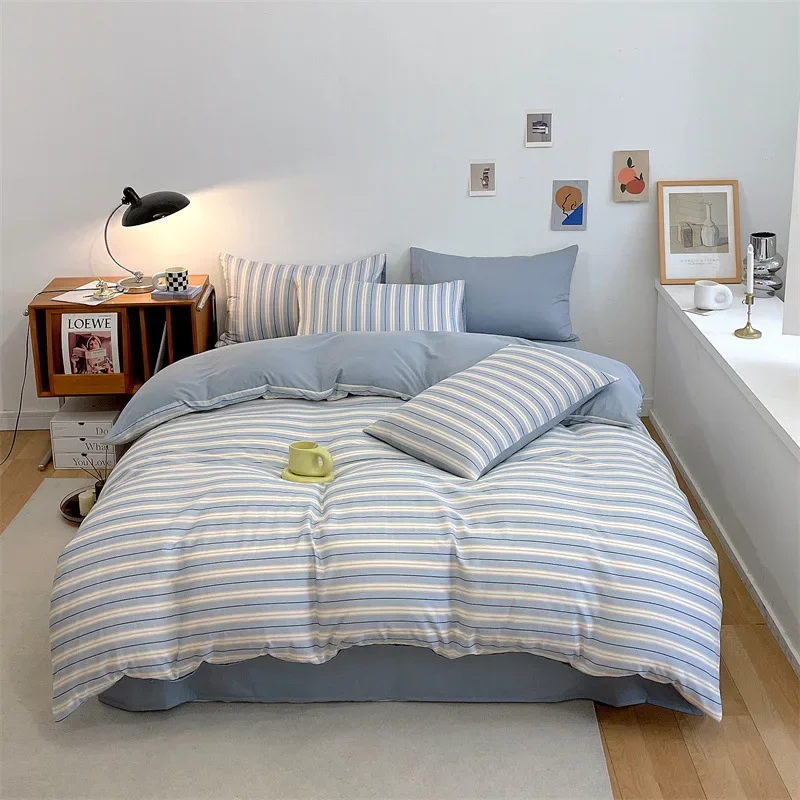 Pure cotton four-piece bed sheet 100 cotton twill quilt cover bed sheet student dormitory bedding double-sided design
Pure cotton four-piece bed sheet 100 cotton twill quilt cover bed sheet student dormitory bedding double-sided design