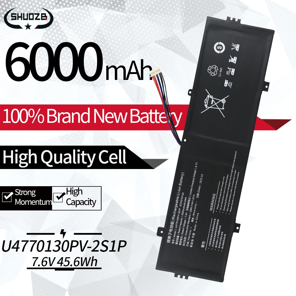 NEW 8Lines U4770130PV-2S1P 4569127-2S Laptop Battery For Hasee X4 D2 X3 D1 HNX4S01 40073245 3770300 7.6V 45.6WH 6000MAH
NEW 8Lines U4770130PV-2S1P 4569127-2S Laptop Battery For Hasee X4 D2 X3 D1 HNX4S01 40073245 3770300 7.6V 45.6WH 6000MAH