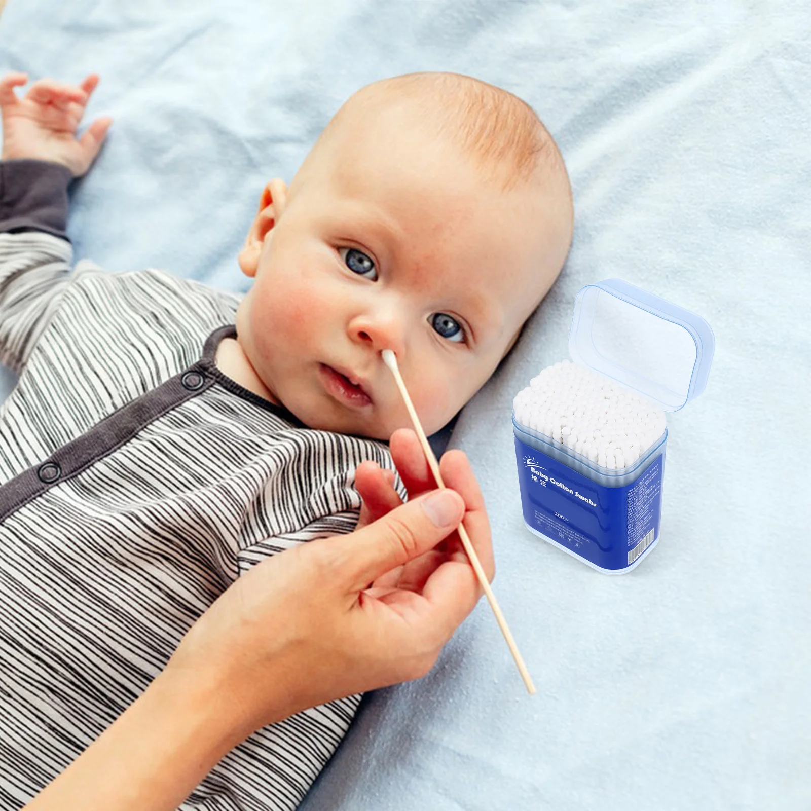 2 Boxes Double-Headed Cotton Swabs Baby Cleaning Tool For Newborns Hypoallergenic Safe Cotton Buds Disposable
2 Boxes Double-Headed Cotton Swabs Baby Cleaning Tool For Newborns Hypoallergenic Safe Cotton Buds Disposable