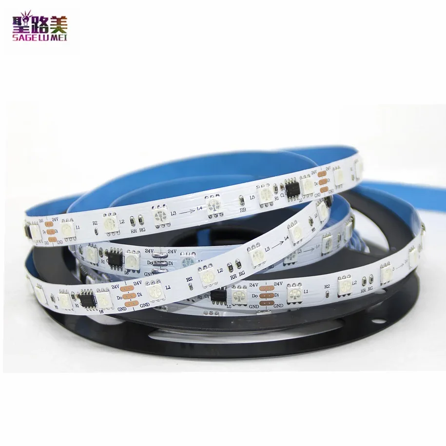 DC 24V WS2811 Individually Addressable 30/60leds Pixel Strip Light Digital RGB 5050 Ribbon Tape Non-waterproof 1 Ic Control 6
DC 24V WS2811 Individually Addressable 30/60leds Pixel Strip Light Digital RGB 5050 Ribbon Tape Non-waterproof 1 Ic Control 6