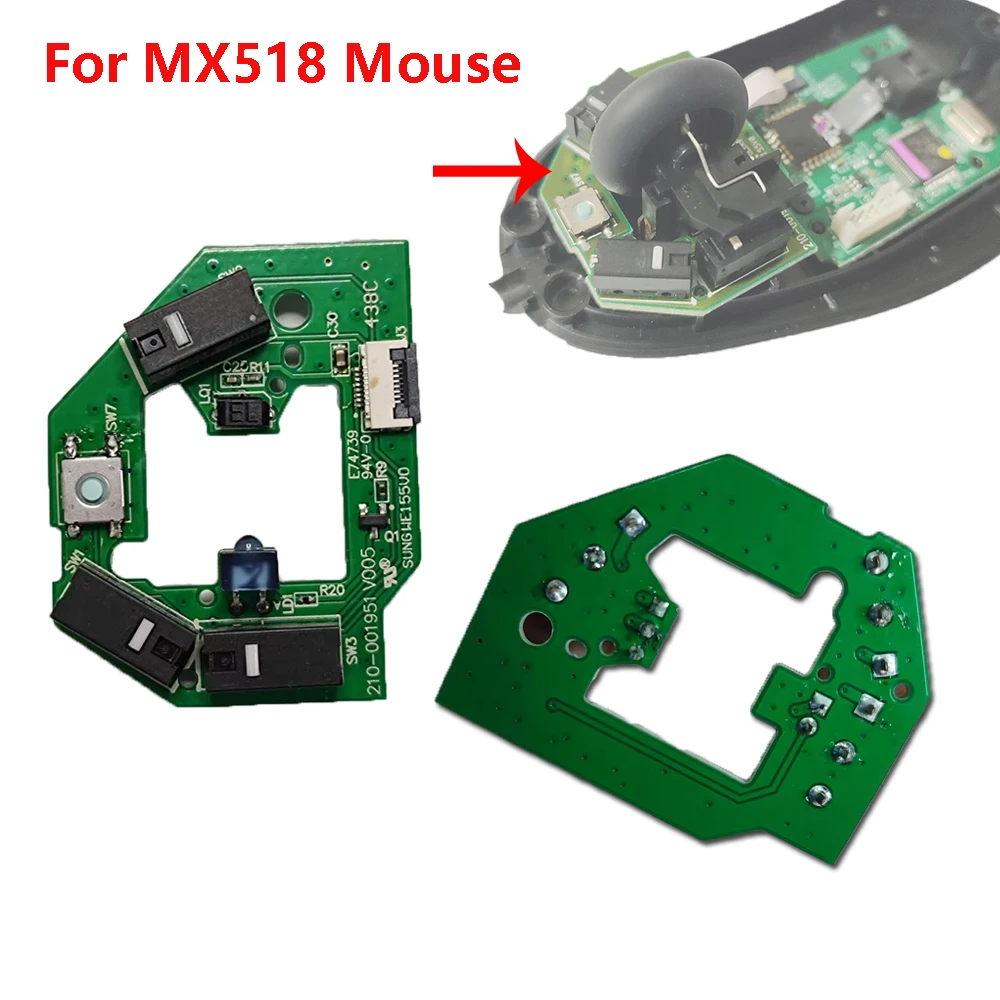 Replacement PCB Board with Micro Switch for Logitech MX518 Mouse - Wired Mouse Micro Button Board Repair Part Accessories
Replacement PCB Board with Micro Switch for Logitech MX518 Mouse - Wired Mouse Micro Button Board Repair Part Accessories