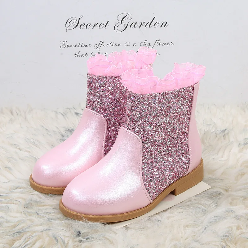 Children's Boots for Girls Winter Elegant Kids Fashion Snow Boot Bling Sequins Princess Causal Catwalk Performance Ankle Boots
Children's Boots for Girls Winter Elegant Kids Fashion Snow Boot Bling Sequins Princess Causal Catwalk Performance Ankle Boots
