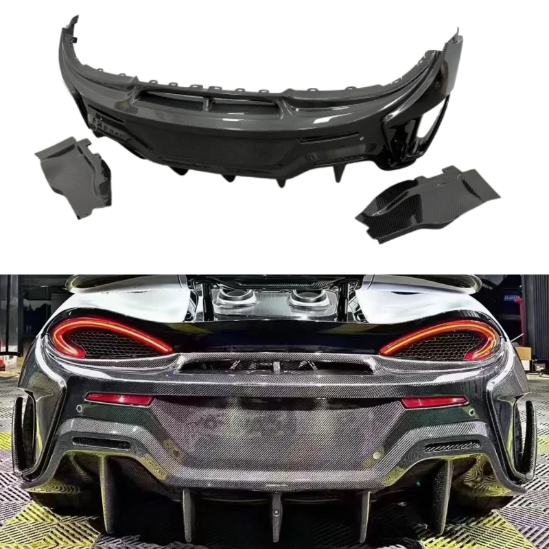 New Custom Lightweight Dry Carbon Fiber Rear Bumper Body Kit for McLaren 540C 570S Upgraded 600LT Style
New Custom Lightweight Dry Carbon Fiber Rear Bumper Body Kit for McLaren 540C 570S Upgraded 600LT Style