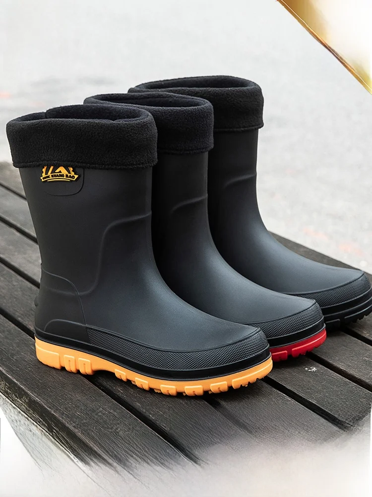 Men's Mid-Calf Cotton Fce Rain Boots Waterproof Non-Slip Autumn Winter Booties Car Wa Fiing Chef Rubber oes
Men's Mid-Calf Cotton Fce Rain Boots Waterproof Non-Slip Autumn Winter Booties Car Wa Fiing Chef Rubber oes