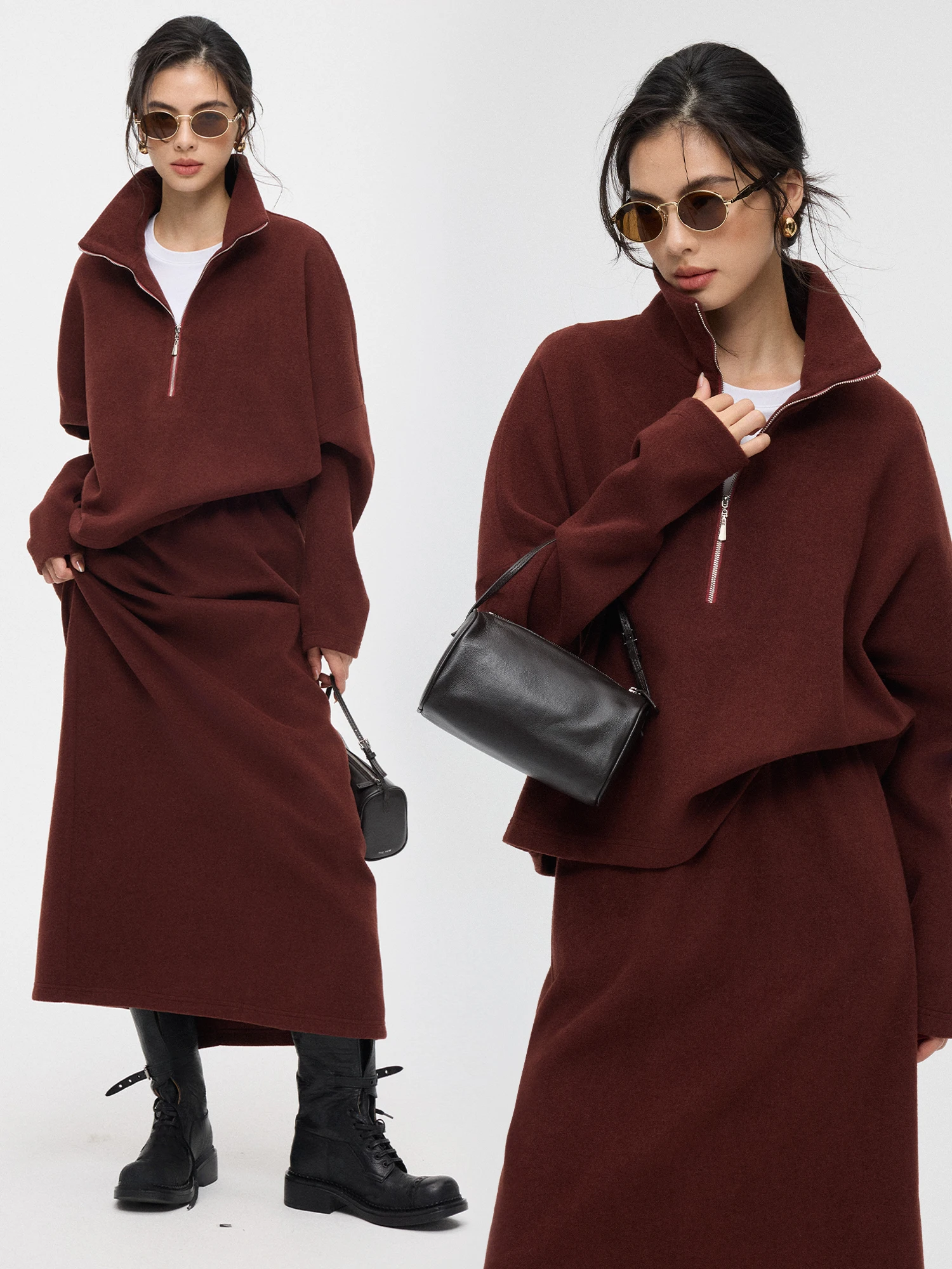 Комплект ZzZHANG: повседневный свободный свитшот и юбка миди с декоративной молнией, высокая талия, осенне-зимний модный уличный стиль, женский ансамбль
Комплект ZzZHANG: повседневный свободный свитшот и юбка миди с декоративной молнией, высокая талия, осенне-зимний модный уличный стиль, женский ансамбль