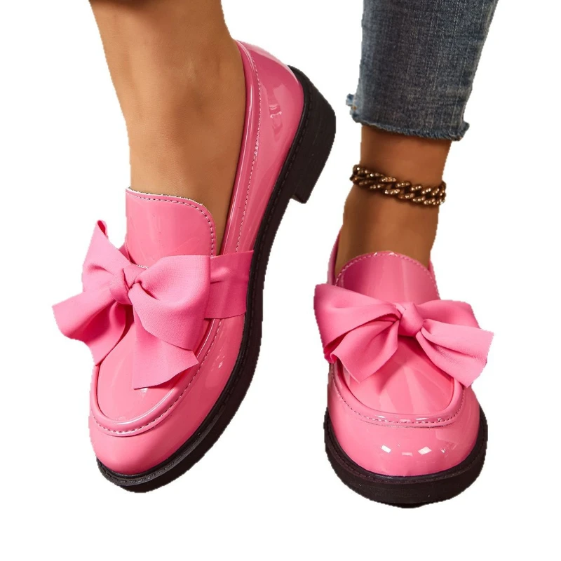 New Versatile Flat Bottom Women's Shoes From England Solid Color Bow Thick Heel Le Fu Women's Shoes Size 35-42 in Five Colors
New Versatile Flat Bottom Women's Shoes From England Solid Color Bow Thick Heel Le Fu Women's Shoes Size 35-42 in Five Colors
