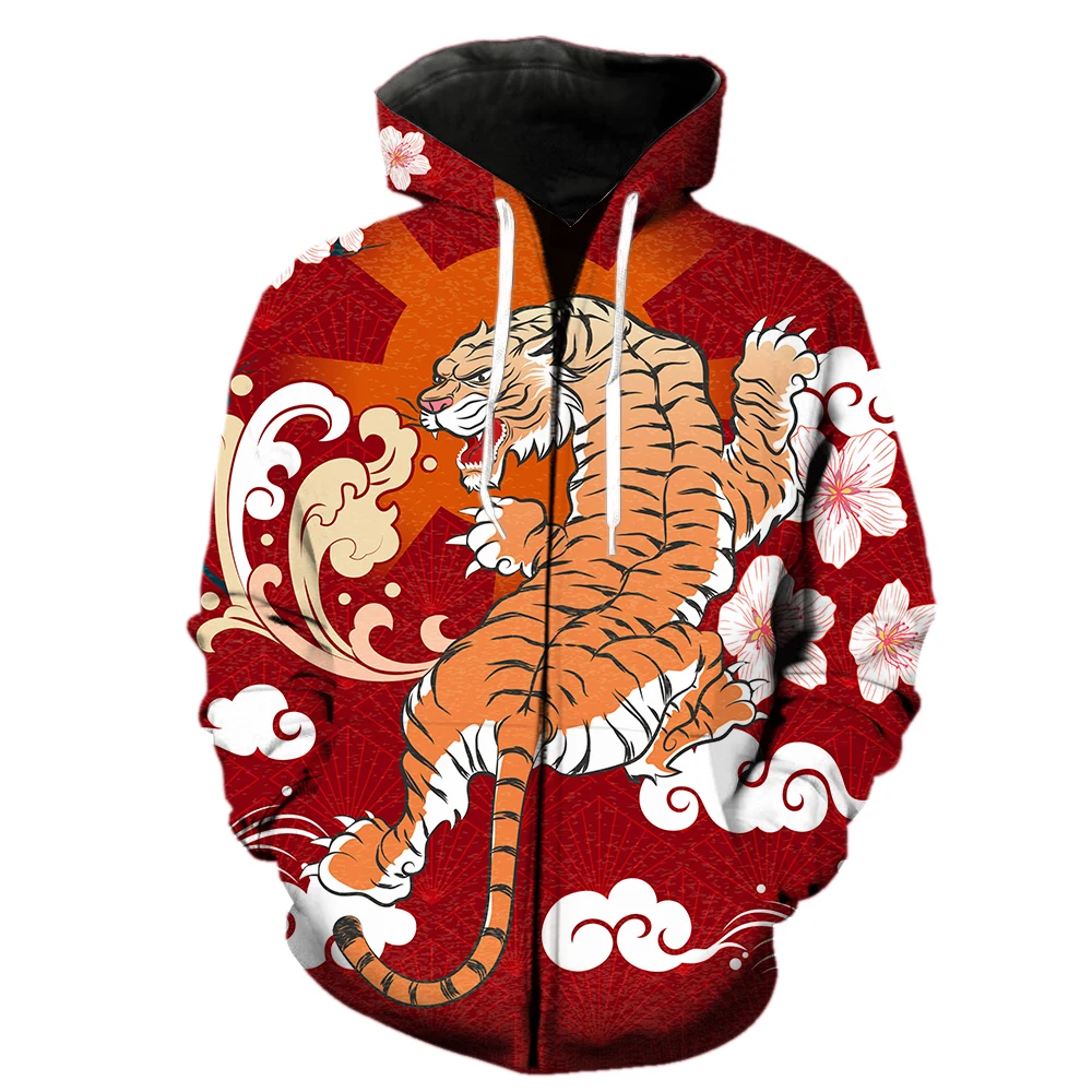 Cartoon Animal Tiger Men's Zipper Hoodie Streetwear Cool Fashion Long Sleeve Unisex Hip Hop 3D Print Oversized Funny Casual Tops
Cartoon Animal Tiger Men's Zipper Hoodie Streetwear Cool Fashion Long Sleeve Unisex Hip Hop 3D Print Oversized Funny Casual Tops