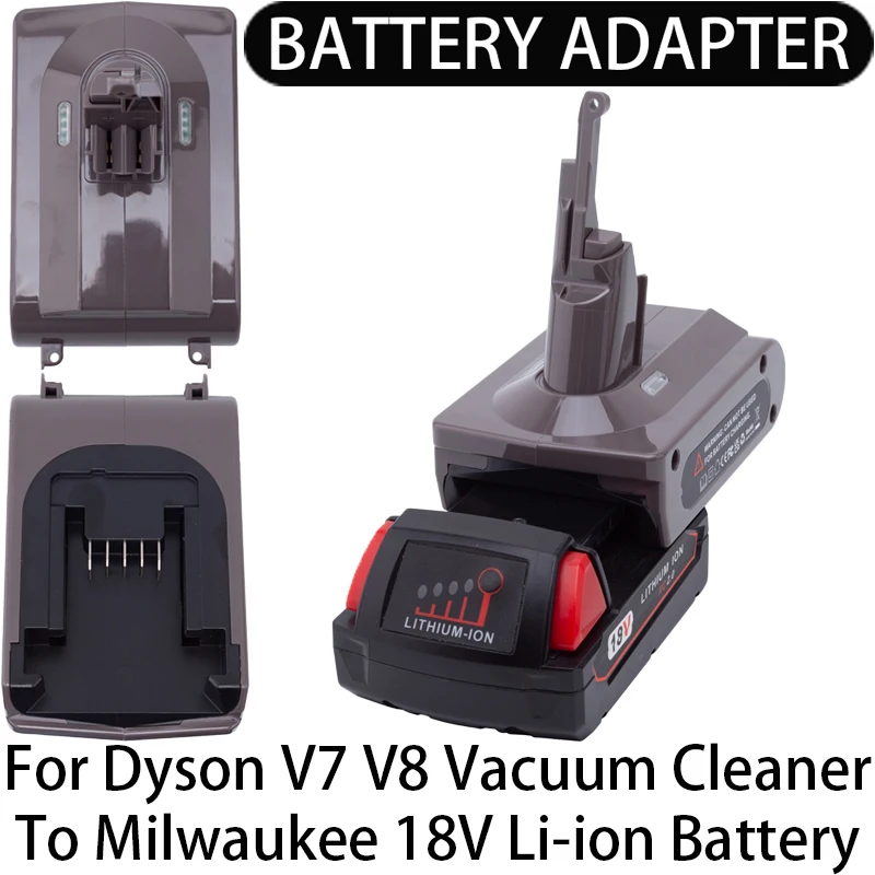 Battery Adapter/Converter for Dyson V7,V8 Vacuum Cleaner Tool To for Milwaukee 18V Li-ion Battery Adapter Tool Accessories
Battery Adapter/Converter for Dyson V7,V8 Vacuum Cleaner Tool To for Milwaukee 18V Li-ion Battery Adapter Tool Accessories