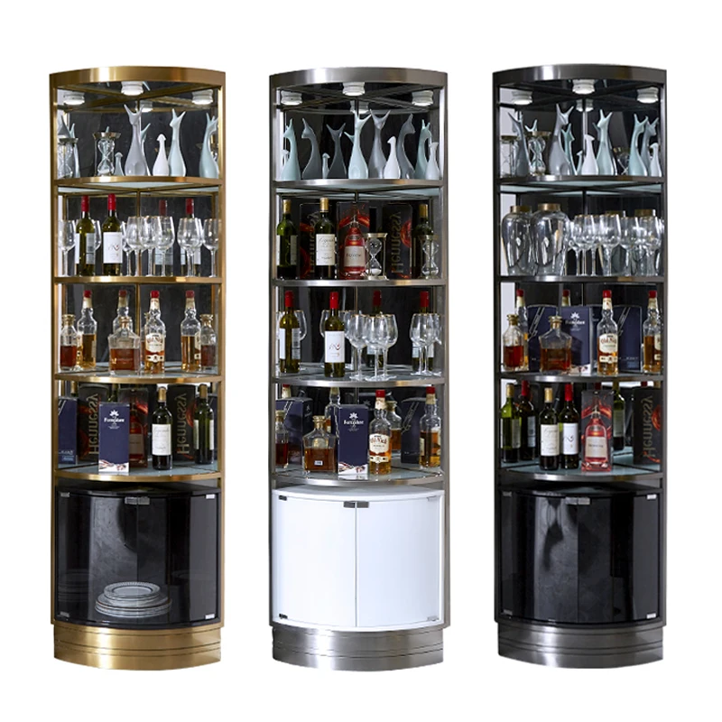 Modern Living Room Stainless Steel Metal Frame Wine Display Cabinet Deluxe Double Door Glass Corner Bar Storage Cabinet
Modern Living Room Stainless Steel Metal Frame Wine Display Cabinet Deluxe Double Door Glass Corner Bar Storage Cabinet