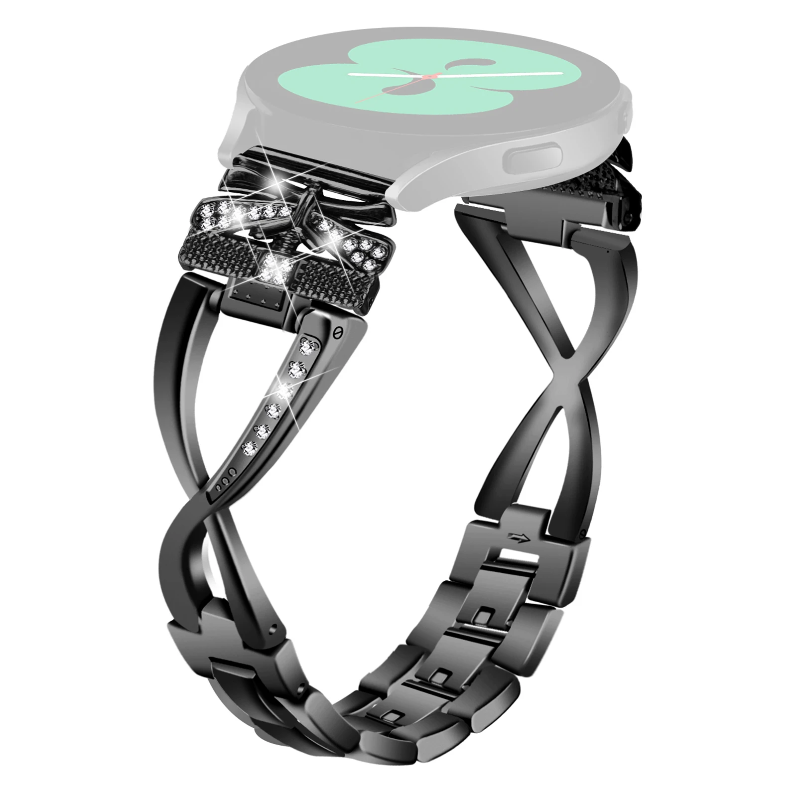 Для Samsung Galaxy Watch4 40/44 мм/Watch4 Classic 42/46 мм/Watch 5 40/44 мм ремешок для часов из цинкового сплава 20 мм со стразами Watch S 
Для Samsung Galaxy Watch4 40/44 мм/Watch4 Classic 42/46 мм/Watch 5 40/44 мм ремешок для часов из цинкового сплава 20 мм со стразами Watch S