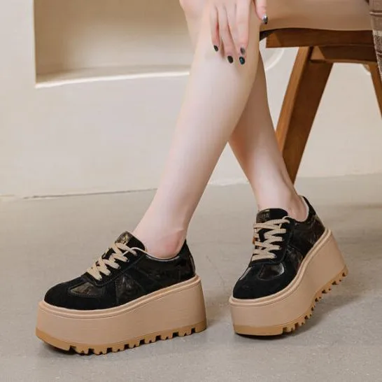 2026 Высокое качество 8 см из натуральной кожи, дышащие модные кроссовки на массивной подошве, ботильоны на плоской подошве, весенне-осенняя женская вулканизированная обувь
2026 Высокое качество 8 см из натуральной кожи, дышащие модные кроссовки на массивной подошве, ботильоны на плоской подошве, весенне-осенняя женская вулканизированная обувь