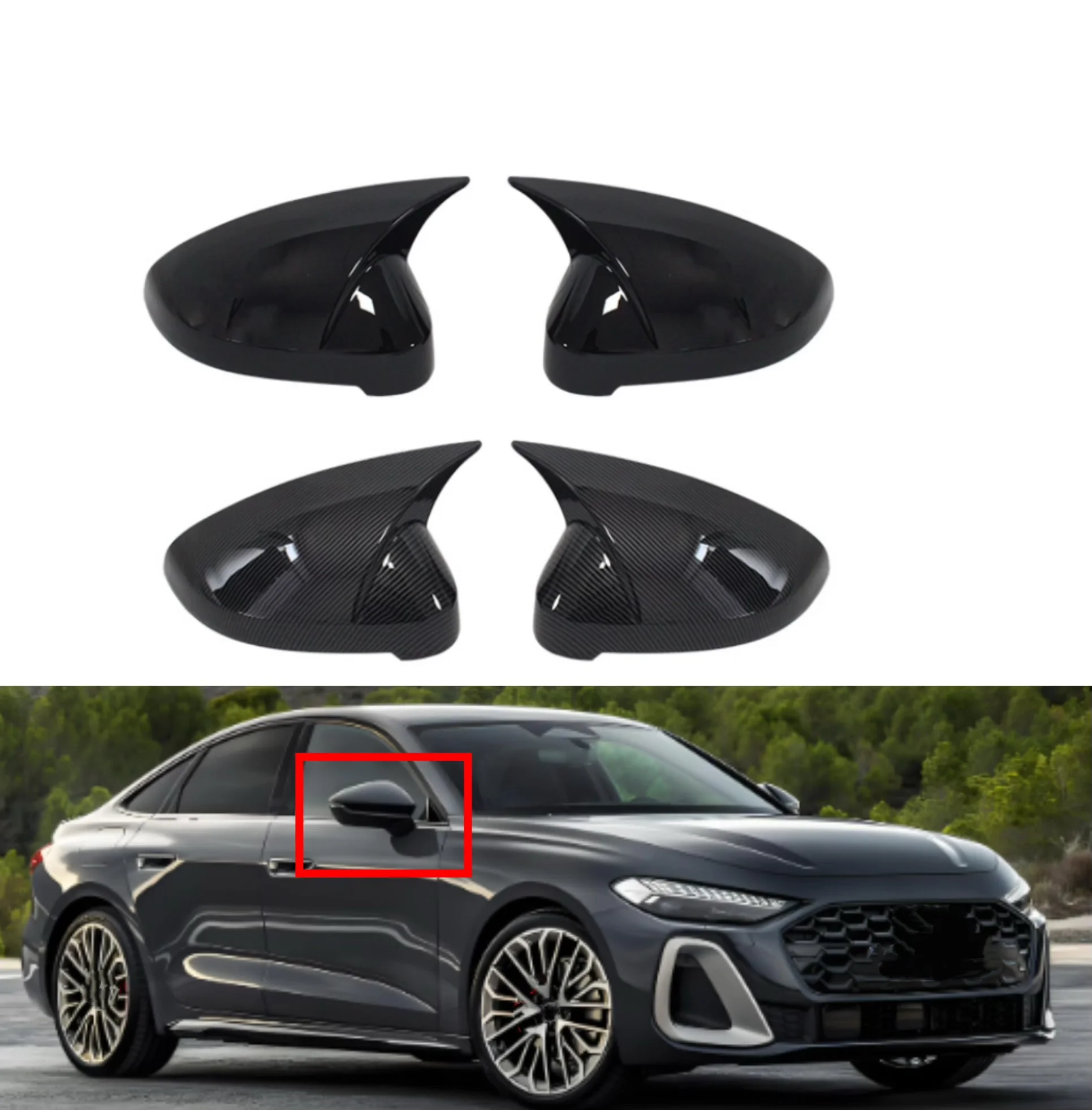 Fit For Audi A4 B9 S4 A5 S5 2017 2018 2019-2021 Car Rearview Side Mirror Cover Wing Cap Sticker Rear View Case Trim Carbon Fiber
Fit For Audi A4 B9 S4 A5 S5 2017 2018 2019-2021 Car Rearview Side Mirror Cover Wing Cap Sticker Rear View Case Trim Carbon Fiber