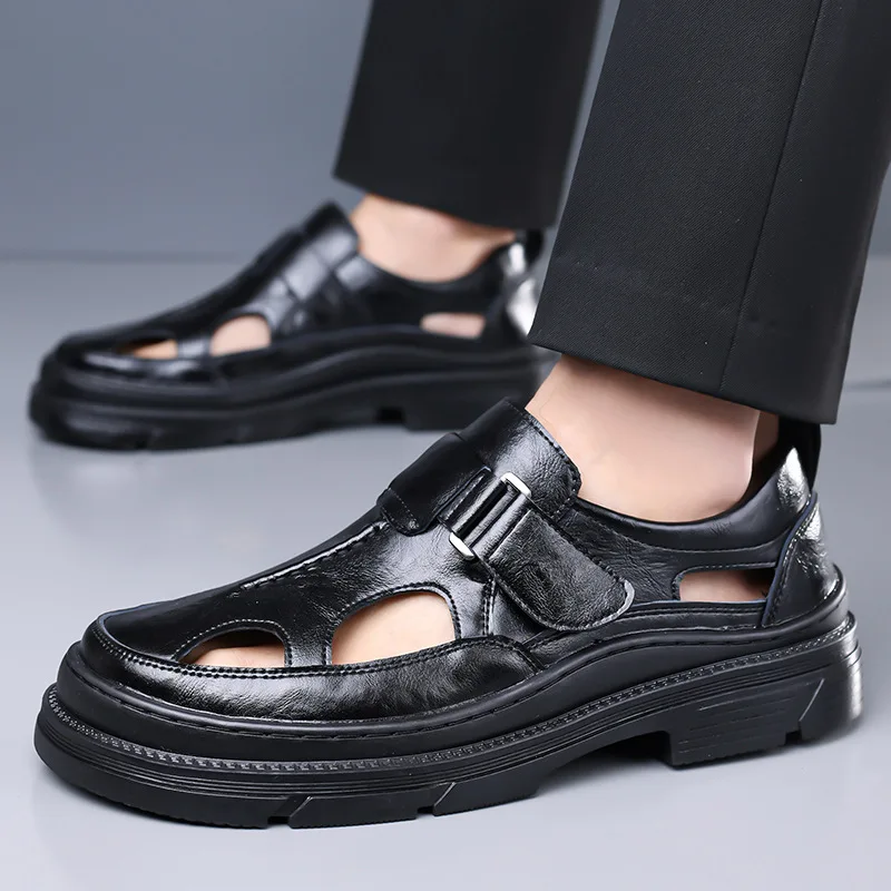 Plus Size 38-48 Breathable Comfortable Soft Leather Shoes Men's Sandals 2026 Round Head Male's Casual Business Sandals Daily
Plus Size 38-48 Breathable Comfortable Soft Leather Shoes Men's Sandals 2026 Round Head Male's Casual Business Sandals Daily