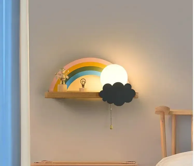 Bedroom bedside wall lamp children's room cartoon wall lamp Nordic creative Rainbow Book room wall lighting
Bedroom bedside wall lamp children's room cartoon wall lamp Nordic creative Rainbow Book room wall lighting