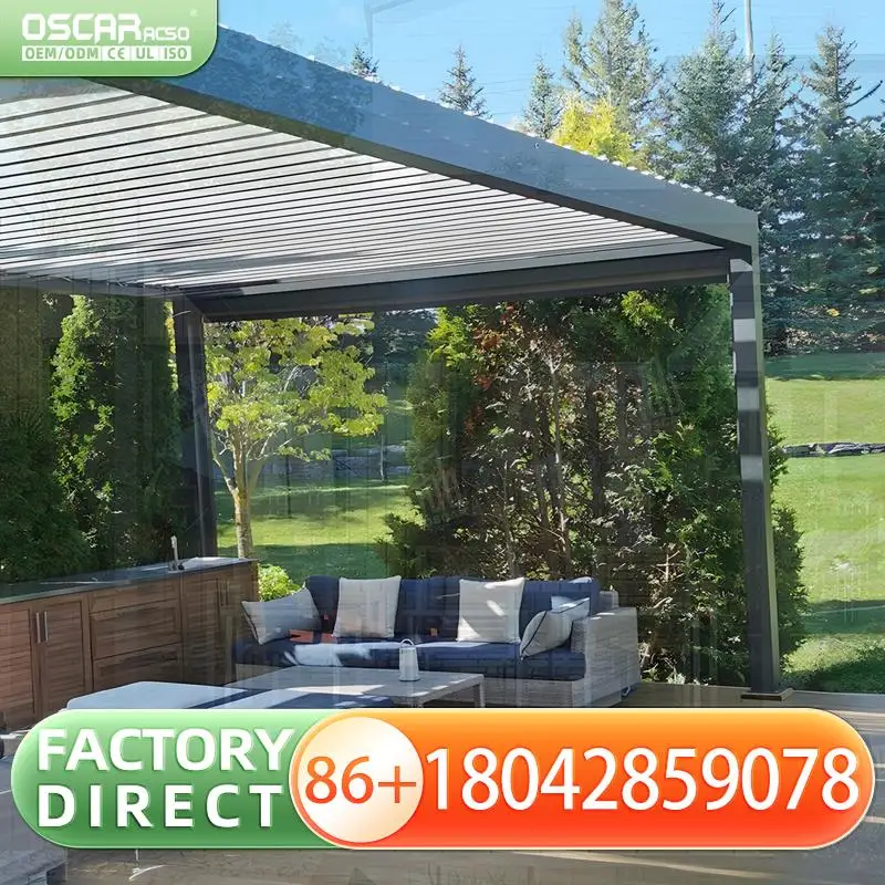 Modern Outdoor Aluminum with Waterproof Louver Roof Electric Motorized for Garden Backyard Patio Pergola
Modern Outdoor Aluminum with Waterproof Louver Roof Electric Motorized for Garden Backyard Patio Pergola