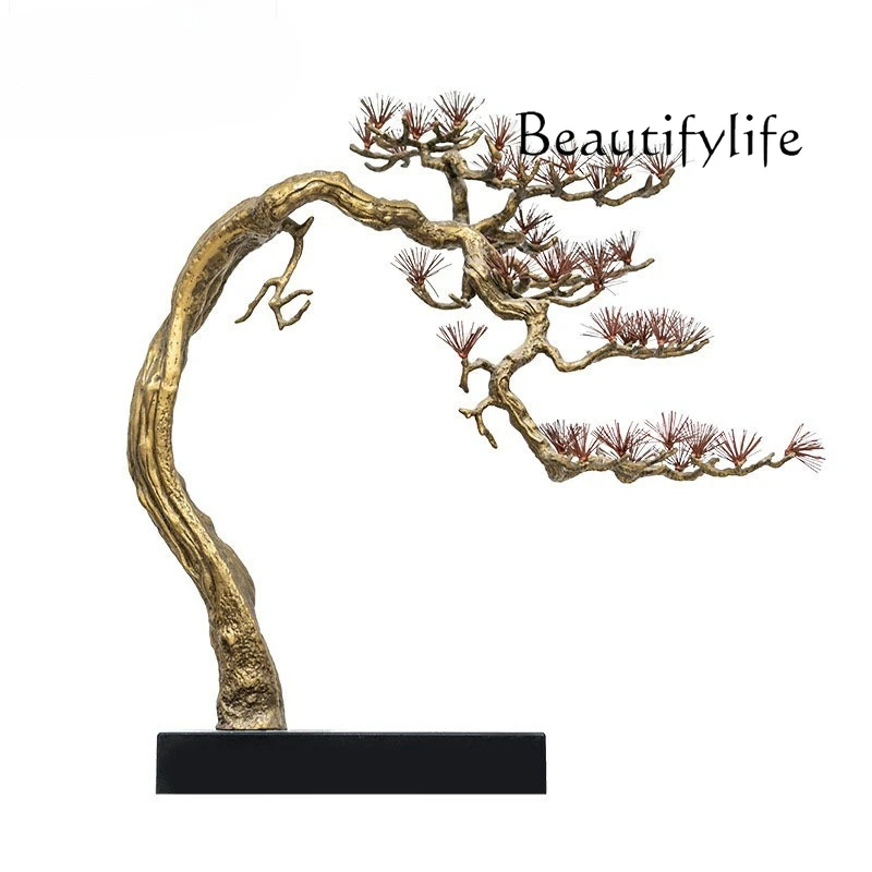 New Chinese welcome pine wrought iron ornament porch aisle table top decoration hotel pine tree sculpture living room metal
New Chinese welcome pine wrought iron ornament porch aisle table top decoration hotel pine tree sculpture living room metal