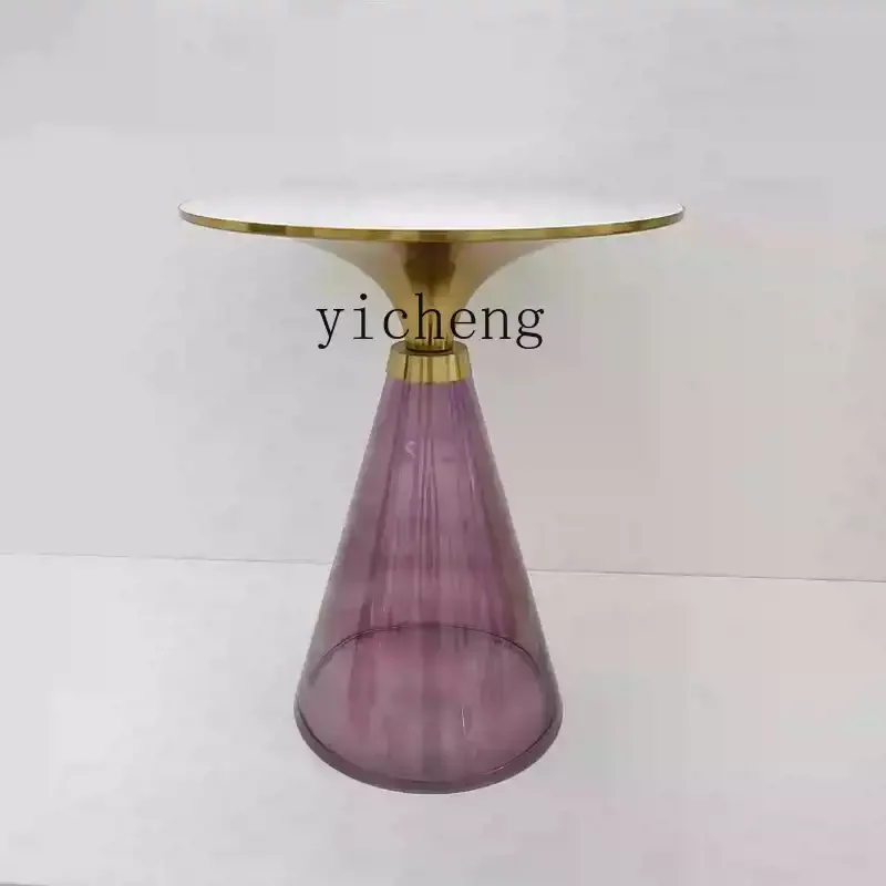 H3-24minimalist art glass coffee table living room model room modern tea table round table
H3-24minimalist art glass coffee table living room model room modern tea table round table