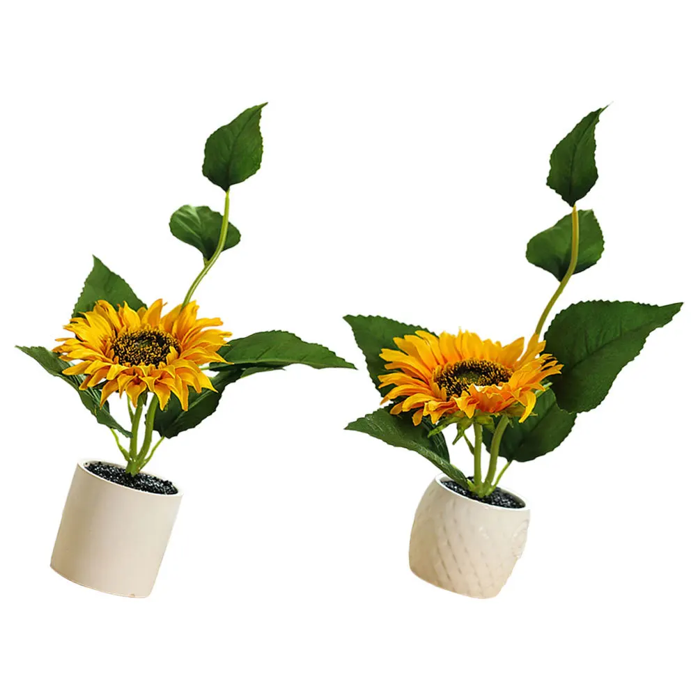 2Pcs Fake Sunflower Bonsai Artificial Potted Plants Home Decoration Small Faux Indoor Plant Desktop Adornments Realistic
2Pcs Fake Sunflower Bonsai Artificial Potted Plants Home Decoration Small Faux Indoor Plant Desktop Adornments Realistic