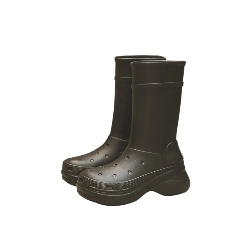 Women's All-Season Slip-On High Knee Snow Boots - Thermal Insulated Waterproof Winter Rain Boots, Solid Color Seamless Warm
Women's All-Season Slip-On High Knee Snow Boots - Thermal Insulated Waterproof Winter Rain Boots, Solid Color Seamless Warm