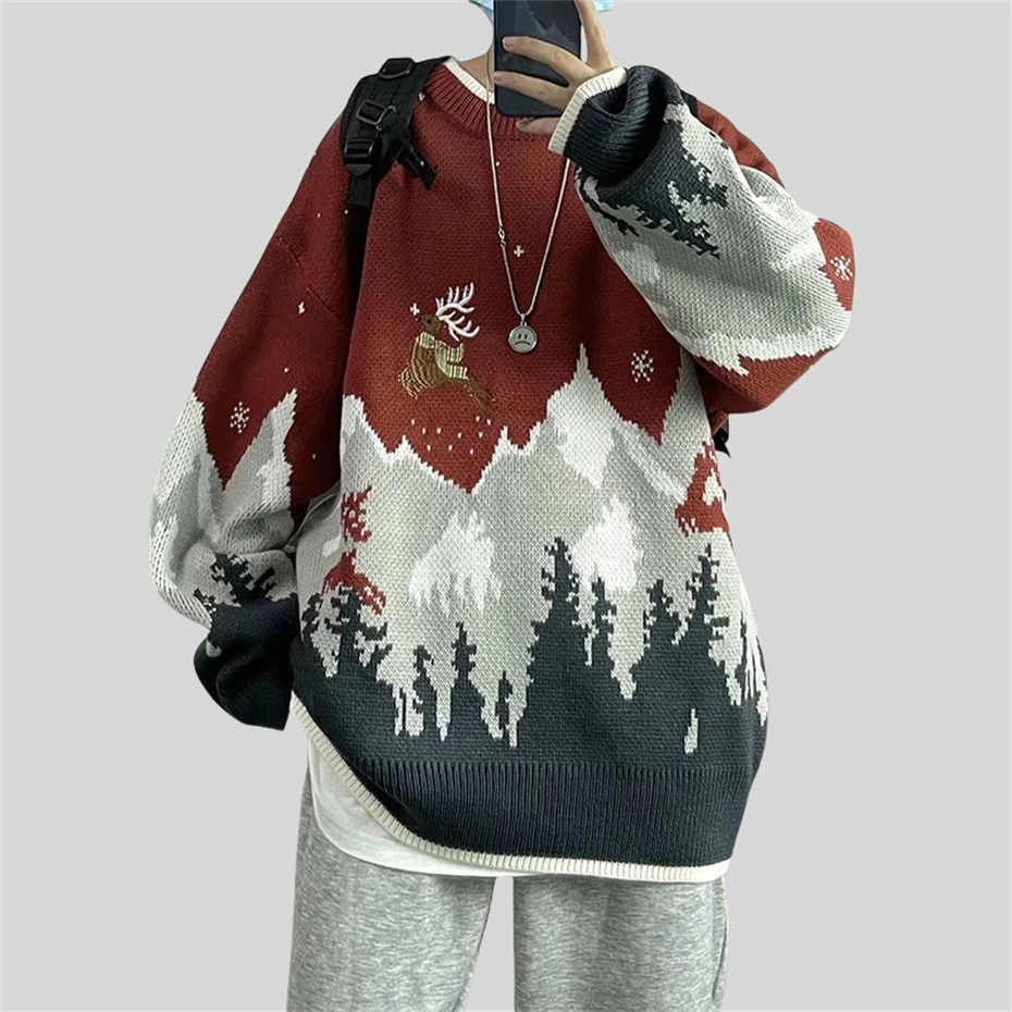 Men's Winter Knit Sweaters Christmas Couple Pullovers Mens Oversized Casual Hip Hop Sweaters for Mens Clothing Streetwear
Men's Winter Knit Sweaters Christmas Couple Pullovers Mens Oversized Casual Hip Hop Sweaters for Mens Clothing Streetwear