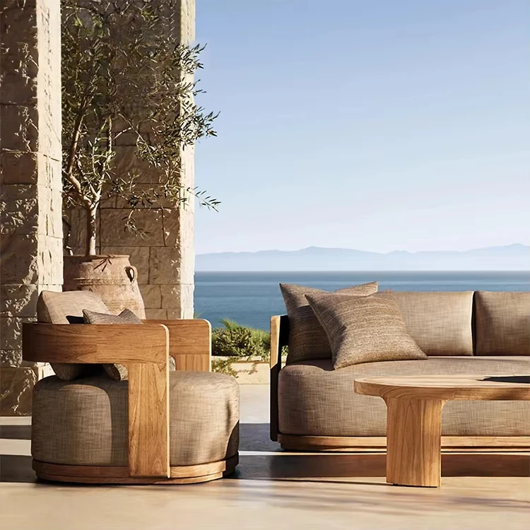 Modern Deluxe Teak Garden Sofa Set Modern Resort Courtyard Park Outdoor Furniture
Modern Deluxe Teak Garden Sofa Set Modern Resort Courtyard Park Outdoor Furniture