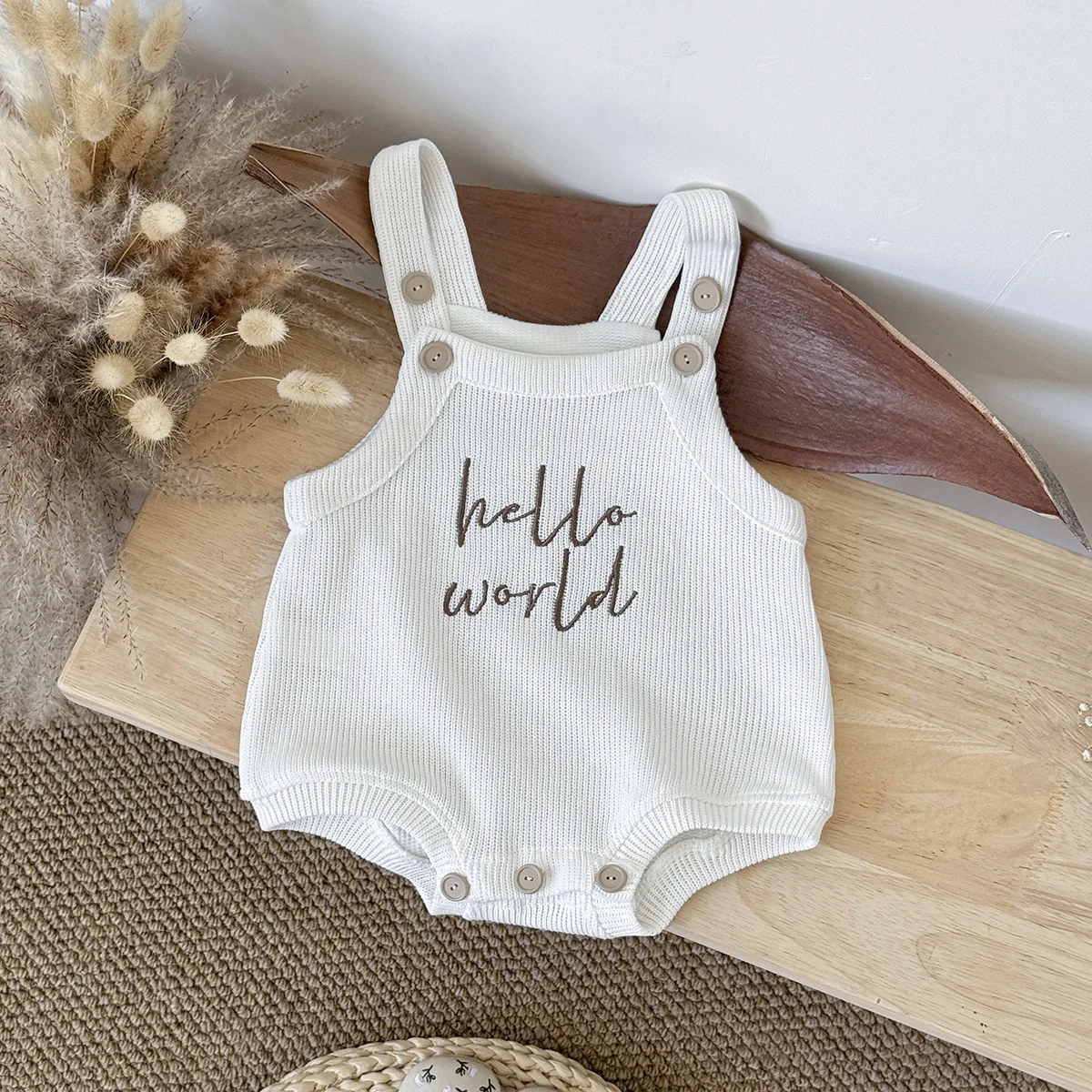 Hello World Infant Alphabet Embroidered Wraparound Onesie Spring Autumn Baby Crawling Outfit Cross Border overall
Hello World Infant Alphabet Embroidered Wraparound Onesie Spring Autumn Baby Crawling Outfit Cross Border overall