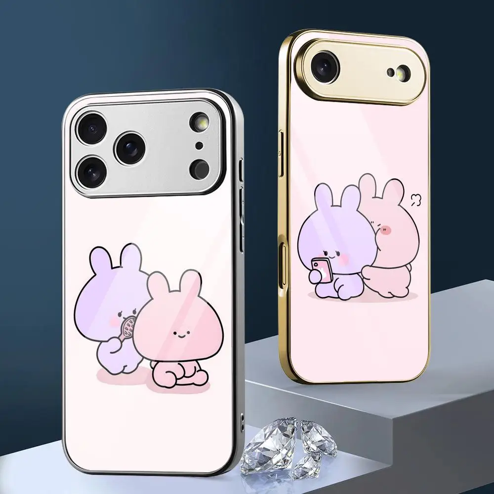 A-Asamimichan Bunny Phone Case For iPhone 17 16 15 14 13 12Pro Max Plus Electroplated Metal Case Glass Back Protective Cover
A-Asamimichan Bunny Phone Case For iPhone 17 16 15 14 13 12Pro Max Plus Electroplated Metal Case Glass Back Protective Cover