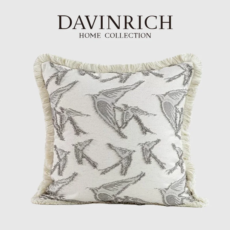 Davinrich Oatmeal Swallow Bird Embroidery Cushion Cover With Fringe Trim Stylized Throw Pillow Case For Farmhouse Villa Hotel
Davinrich Oatmeal Swallow Bird Embroidery Cushion Cover With Fringe Trim Stylized Throw Pillow Case For Farmhouse Villa Hotel